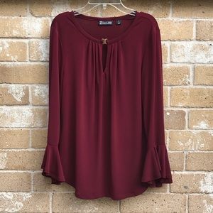 Great blouse in a wonderful wine color